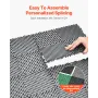 Interlocking Drainage Mat, 12” x 12” Modular Interlocking Cushion, 40 Pcs Splicing Drainage Mats, Non-Slip Gray PP Drainage Floo