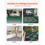 Interlocking Drainage Mat, 12” x 12” Modular Interlocking Cushion, 40 Pcs Splicing Drainage Mats, Non-Slip Gray PP Drainage Floo