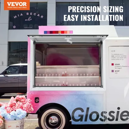 Concession Window for Food Truck, 36"x24" Aluminum Alloy Food Truck Service Window, Up to 85 Degrees Stand Serving Window with A