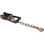 Car Tie Down with Chain Anchors, Lasso Style 2"Ã—120" Tire Straps, 5865 LBS Working Load, 11023 LBS Breaking Strength, with