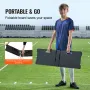 Soccer Rebounder Board, 45"X13" Portable Soccer Wall with 2 Angles Rebound, Foldable HDPE Kickback Rebound Board, Soccer Trainin