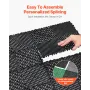 Interlocking Drainage Mat, 12” x 12” Modular Interlocking Cushion, 40 Pcs Splicing Drainage Mats, Non-Slip Black PP Drainage Flo
