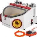 Dental Sandblaster 2 Pen + 2 Tanks Dental Lab Sandblaster med LED -lys og stor visningsvindue Sandblaster Machine med fod