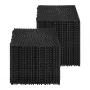 Interlocking Drainage Mat, 12” x 12” Modular Interlocking Cushion, 40 Pcs Splicing Drainage Mats, Non-Slip Black PP Drainage Flo