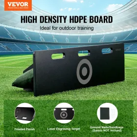Soccer Rebounder Board, 40"X12" Portable Soccer Wall with 2 Angles Rebound, Foldable HDPE Kickback Rebound Board, Soccer Trainin