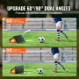 Soccer Rebounder Board, 40"X12" Portable Soccer Wall with 2 Angles Rebound, Foldable HDPE Kickback Rebound Board, Soccer Trainin