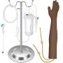 Intravenøs praksis armkit med mørk hud phlebotomy arm lavet af