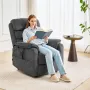 Power Lift Recliner Chair, Lift Chair with Heat and Massage for Elderly, Dual Motor Recliner Chair with 2 Anti-Fall Ropes, Infin