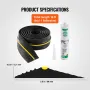 Garage Door Threshold and Bottom Seals Kit, 10 FT U Shape+O Ring Universal Garage Door Bottom Seal Weatherstrip PVC, Combine wit