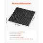 Interlocking Drainage Mat, 12” x 12” Modular Interlocking Cushion, 12 Pcs Splicing Drainage Mats, Non-Slip Black PP Drainage Flo