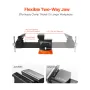Bench Vise, 203 mm(8") Jaw Width, 203 mm(8") Max Jaw Opening Multipurpose Vise with 360°Swivel Locking Base, 94 mm(3.7") Throat 