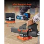 Bench Vise, 203 mm(8") Jaw Width, 203 mm(8") Max Jaw Opening Multipurpose Vise with 360°Swivel Locking Base, 94 mm(3.7") Throat 