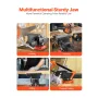 Bench Vise, 203 mm(8") Jaw Width, 203 mm(8") Max Jaw Opening Multipurpose Vise with 360°Swivel Locking Base, 94 mm(3.7") Throat 