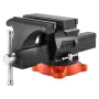 Bench Vise, 203 mm(8") Jaw Width, 203 mm(8") Max Jaw Opening Multipurpose Vise with 360°Swivel Locking Base, 94 mm(3.7") Throat 
