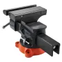 Bench Vise, 203 mm(8") Jaw Width, 203 mm(8") Max Jaw Opening Multipurpose Vise with 360°Swivel Locking Base, 94 mm(3.7") Throat 