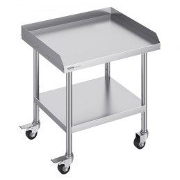 Stainless Steel Work Table 24"x28" Commercial Food Prep Table W/ 4 Casters
