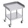 Rustfrit stål Arbejdstabel 24 "X28" Commercial Food Prep Table m/ 4 hjul