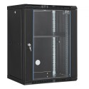 15U Wall Mount Network Server Rack Cabinet kabinet 18 '' glasdørlås