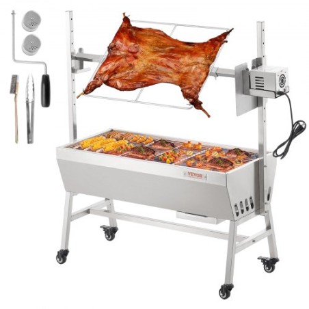 Roaster Spit Rotisserie BBQ Grill Pig Lamb Chicken Roaster 42W 135 lbs