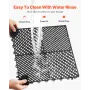 Interlocking Drainage Mat, 15.7” x 15.7” Modular Interlocking Cushion, 24 Pcs Splicing Drainage Mats, Non-Slip Black PP Drainage