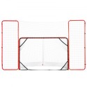 Hockey -mål med backstop og målretter gade udendørs stålhockey net 72 "