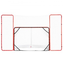 Hockey -mål med backstop og målretter gade udendørs stålhockey net 72 "
