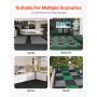 Interlocking Drainage Mat, 15.7” x 15.7” Modular Interlocking Cushion, 24 Pcs Splicing Drainage Mats, Non-Slip Black PP Drainage