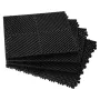 Interlocking Drainage Mat, 15.7” x 15.7” Modular Interlocking Cushion, 24 Pcs Splicing Drainage Mats, Non-Slip Black PP Drainage