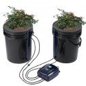 DWC Hydroponics vokser system dybt vandkultur med top dryp 2 spande