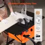 Bordsav med stativ, 1800 W bærbar kompakt tabellersaw, 254 mm