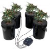 DWC Hydroponics vokser system Deep Water Culture 4 spande med luftpumpe