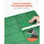 Interlocking Drainage Mat, 50 Pcs Modular Interlocking Cushion, 12” x 12” Splicing Drainage Mats, Non-Slip Green PP Drainage Flo