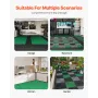 Interlocking Drainage Mat, 50 Pcs Modular Interlocking Cushion, 12” x 12” Splicing Drainage Mats, Non-Slip Green PP Drainage Flo