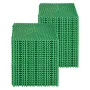 Interlocking Drainage Mat, 50 Pcs Modular Interlocking Cushion, 12” x 12” Splicing Drainage Mats, Non-Slip Green PP Drainage Flo