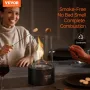 Tabletop Fire Pit, 6 inch Metal Tabletop Fireplace Indoor Outdoor Decor, Portable Rubbing Alcohol Burner Smores Maker with Glass
