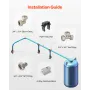 Air Compressor Line Kit, 200FT x 3/4", HDPE-Aluminum Compressed Air Piping System, Leak-Proof & Easy-to-Install, Compressed Air 