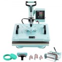 Heat Press Machine 12x15 in 8 in 1 with 30oz Tumbler Press T-Shirts Green