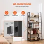 Metal Bookshelf, 5-Tier Industrial Bookcase, Tall Wide Rustic Vintage Storage Bookshelf with Open Shelves, Freestanding Display 