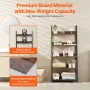 Metal Bookshelf, 5-Tier Industrial Bookcase, Tall Wide Rustic Vintage Storage Bookshelf with Open Shelves, Freestanding Display 