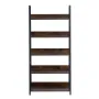 Metal Bookshelf, 5-Tier Industrial Bookcase, Tall Wide Rustic Vintage Storage Bookshelf with Open Shelves, Freestanding Display 