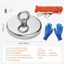 Magnet Fishing Kit, 1300 LBS/590 Kg Single-Sided Pulling Force Strong Magnet Fishing Kit, Rare Earth Neodymium Magnetic Fishing 