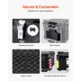 Motorcycle Top Case, Universal Aluminum Alloy Motorbike Tail Box with Leather Lining, 55L Waterproof Detachable Motorcycle Top B