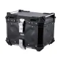 Motorcycle Top Case, Universal Aluminum Alloy Motorbike Tail Box with Leather Lining, 55L Waterproof Detachable Motorcycle Top B