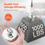 Fishing Magnet, 1000 LBS/454 Kg Pulling Force Super Strong Neodymium Fishing Magnet, Rare Earth Magnet with Handle Diameter 2.72