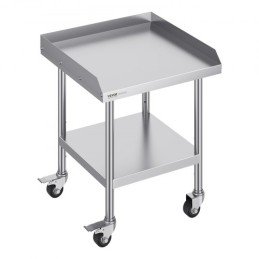 Rustfrit stål Arbejdstabel 24 "X24" Commercial Food Prep Table m/ 4 hjul