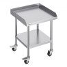 Rustfrit stål Arbejdstabel 24 "X24" Commercial Food Prep Table m/ 4 hjul