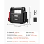 Jump Starter, 4000A Peak, Car Battery Starter Power Pack, Portable Battery Booster with Jumper Cables, LED Light, 88.8Wh Lithium