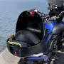 Motorcycle Top Case, Universal Durable PP Material Motorbike Tail Box with Reflective Panel, 38L Waterproof Detachable Motorcycl