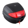 Motorcycle Top Case, Universal Durable PP Material Motorbike Tail Box with Reflective Panel, 38L Waterproof Detachable Motorcycl