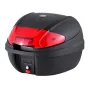Motorcycle Top Case, Universal Durable PP Material Motorbike Tail Box with Reflective Panel, 38L Waterproof Detachable Motorcycl